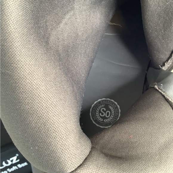 Kohl’s SO Below Knee, Gray Wedge Heeled Boots with Silver Buckle Detail … - Picture 7 of 9